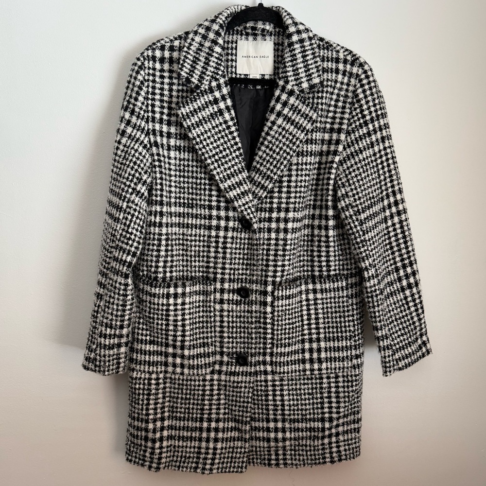 American Eagle Outfitters Houndstooth Dad Coat